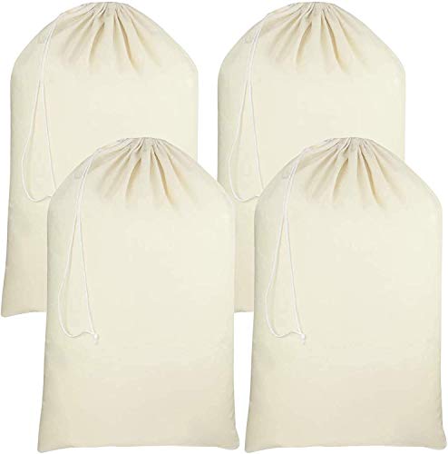 4 Giant Gift Bags 44 X 36 Christmas Gift Sacks with String Ties and Tags Cerebrate a Holiday Beige Color Designs Treats 4 Oversize Assorted Wrapping Set