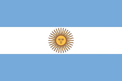 Bandera de Argentina Bandera de poliéster DE 5 * 3 pies/150 * 90 cm Ideal para Exterior e Interior Bandera Argentina Grande