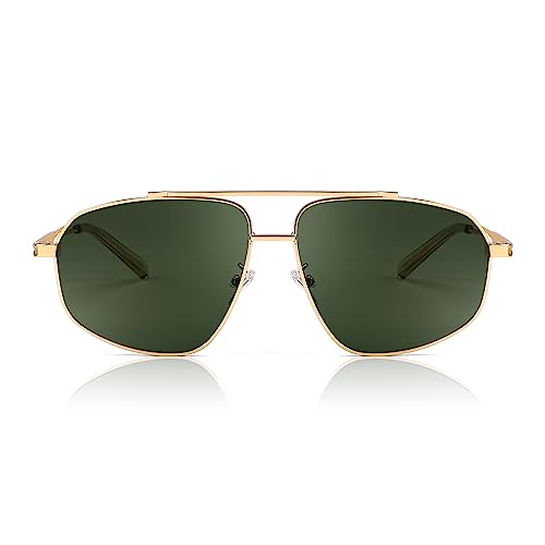 FEISEDY Retro Aviator Polarized Sunglasses Women Men 90s Small Vintage Shades Trendy Mirrored Sunglasses B2364