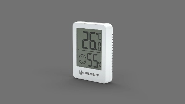 Bresser 6er Set Thermometer Hygrometer - Digitales Raumthermometer für Kontrolle Innenraum Luftfeuchtigkeit, Kühlschrankgeeignet, Wandmontage und Magnet, Schimmelvorbeugung - Indikator Smiley, Weiß