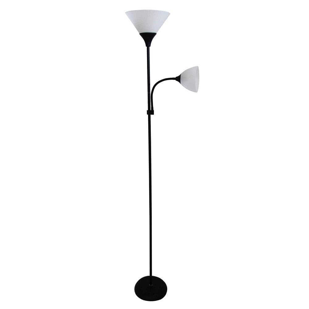 Mother and Child Floor Lamp, 2-Way Floor Lamps for Living Room, Modern Mother and Child Lamp Grey Or Black (Black)