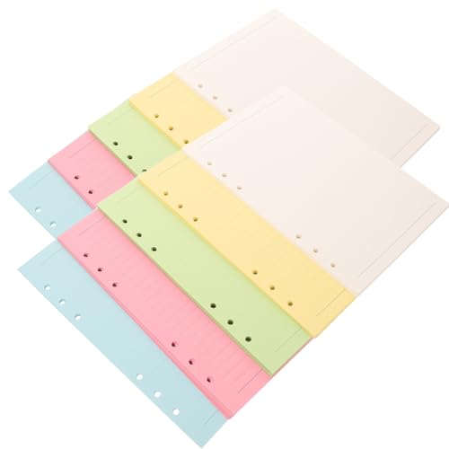 Recharge papier coloré A5 6 trous pour remplacer vos pages de carnet