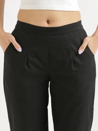 Image of Chiraiyaa Women Cotton Trouser Pant - Versatile Regular Fit for Office, School, and Casual Wear | Pack of 2