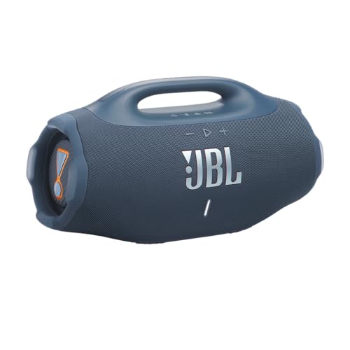 JBL Boombox 4, Altavoz Bluetooth portátil, Sonido JBL Pro, AI Sound Boost, Resistencia al Agua/Polvo IP68, autonomía 34 h, Life, Auracast, 2 ajustes de Refuerzo de Graves, Azul