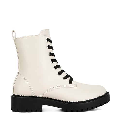 Forter Faux Leather Lace Up Boots