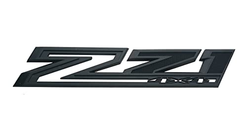 Image of 2PCS 2019-2022 Z71 4x4 Fender Emblem 3D Badge OEM Nameplate Letter Logo Decals Sticker Replacement for Silverado 1500 2500hd 3500HD Genuine Parts (Matte Black)