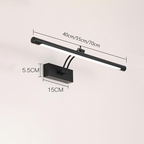Iluminación moderna de interior LED larga color plata para espejo de baño 6