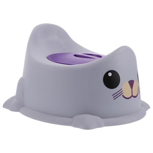 HEALLILY Asiento de Inodoro para Pequeños con Respaldo y Patas Ajustables, Orinal Portátil de Pp con Diseño Adorable para Entrenamiento en Casa y Viajes