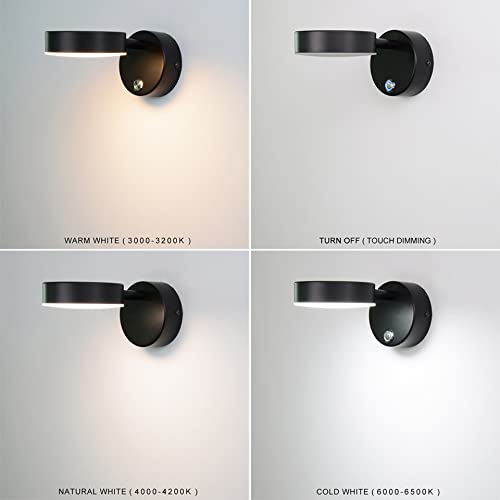 Minimalista moderno con interruptor táctil regulable en luces de pared LED de pasillo 4