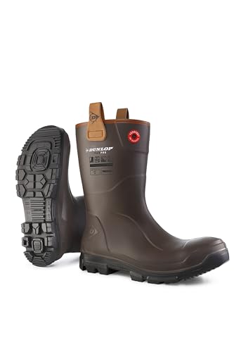DUNLOP Men's Protective Footwear, Lj2hx42, Purofort Rigpro Full Safety Industrial and Construction, Slip Resistant, Comfortable, 100% Waterproof