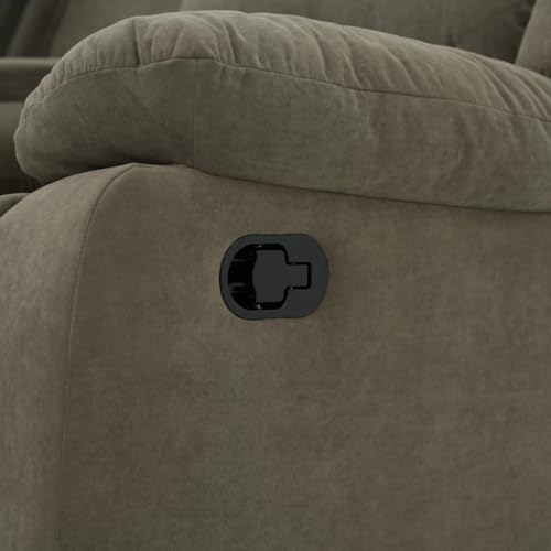 Image of Royaloak Muar Malaysian Fabric Recliner Single Seater - Grey | Premium Single Seater Recliner with High Backrest, Plush Armrest & Sturdy Metal Support | Comfortable Designer Seat for Living Room