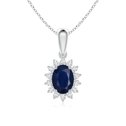 Angara Natural Blue Sapphire Pendant for...