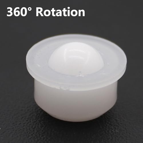 10Pcs Ball Transfer Units Nylon Roller Ball Transfer Bearings 360 Degree Rotation Universal Ball Casters for Conveyor, Roller Stand, Transfer Table, Transmission System, Furniture