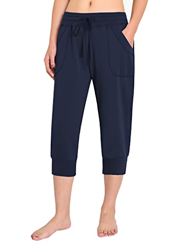 Weintee Women's Capri Joggers Jersey Sweatpants