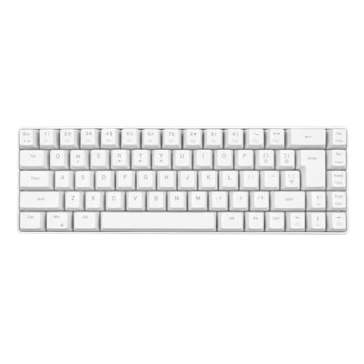 Teclado V200 Mecânico, Teclado Retroiluminado RGB Ergonômico Prendido para o Negócio (Branco)