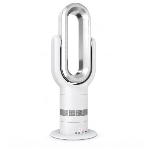 Image of QG660 Bladeless Tower Fan and Heater Combo, White