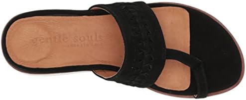 Gentle Souls by Kenneth Cole Women's Lavern Lite Thong Braid Sandal, Black, 9 | Image 4