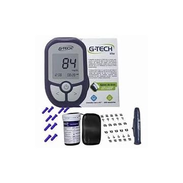 Aparelho de medir glicemia completo G- tech Vita