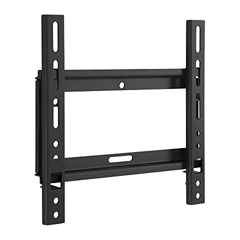 mahara Flat TV Wall Bracket - Wall Mount for TVs Maximum 43 Inches - TV Brackets with VESA Wall Mount Compatibility 75x75mm - 200x200mm VESA - TV Wall Brackets Support Maximum 20kg - Black TV Bracket Cover