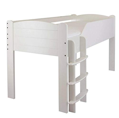 ASPACE Juicy Fruits Mid Sleeper Bed Frame (Left-Hand ladder) in Silk White