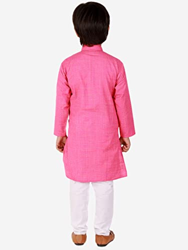 Image of Pro-Ethic Style Developer Kids Cotton Solid Ethnic Kurta Pajama Set|Traditional Style Kurta Pajama