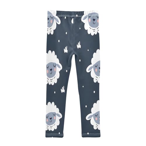 Bolaz Toddler Girls Leggings Printed Yoga Pants Leggings Grey Sheeps for Kids2