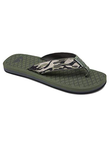 Quiksilver Herren Hillcrest Flip-Flop, Green/Green/Grey, 42 EU