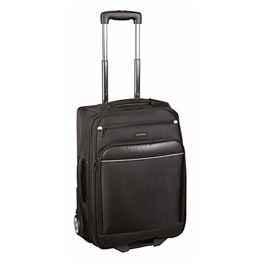 LIGHTPAK Overnight Laptopcase Polyester Trolleysystem Griffe - Maleta trolley con compartimento para portátil 17", color negro