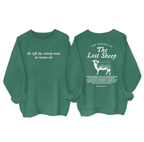 Generic Unisex Adult Sweatshirt, He Left The 99 to Rescue Me, The Parable of the Lost Sheep, Pink, S, M, L, XL, 2XL, 3XL