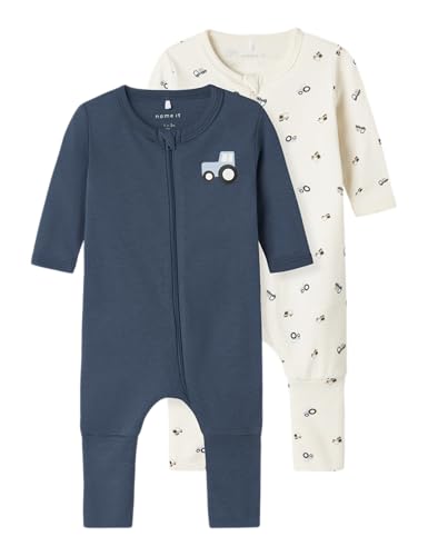 Nbmnightsuit 2P Zip Ff Jet Tractor Noos