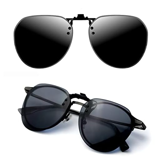 CREYESTAL Clip Gafas de Sol Polarizadas, Clip para Gafas para Sol, Clip Solar, Abatible y Ultraligero, Hombre, Mujer, 100% Anti-UV, Certificado CE