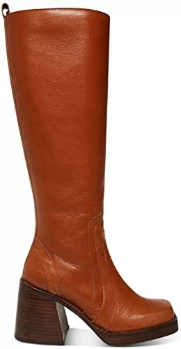 Steve Madden Women's Andiee Fashion Boot, Cognac Leather, 8 | Image 1