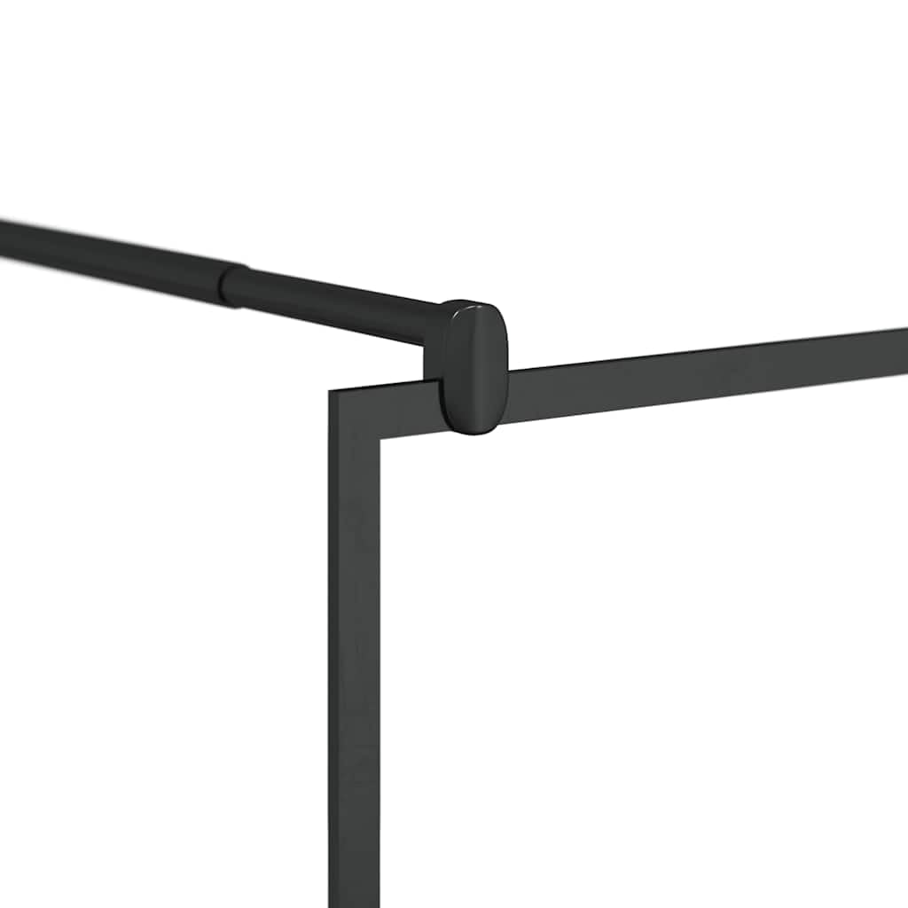 Fengshui Mampara de ducha de cristal templado (115 x 195 cm) | Cristal de seguridad de 5 mm, marco de aluminio, perfil ajustable, barra de sujeción flexible, fácil de limpiar