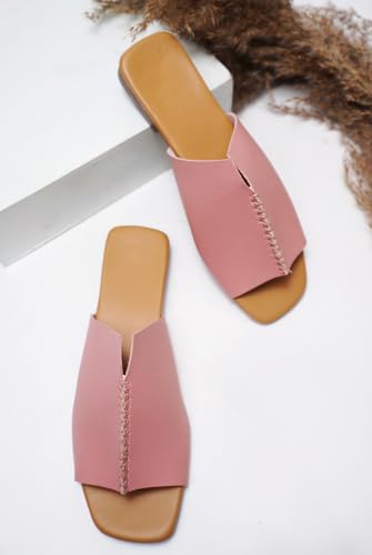 Image of TRYME Stylish Comfortable Sole Ravishing Women Flat Sandals For Women & Girls