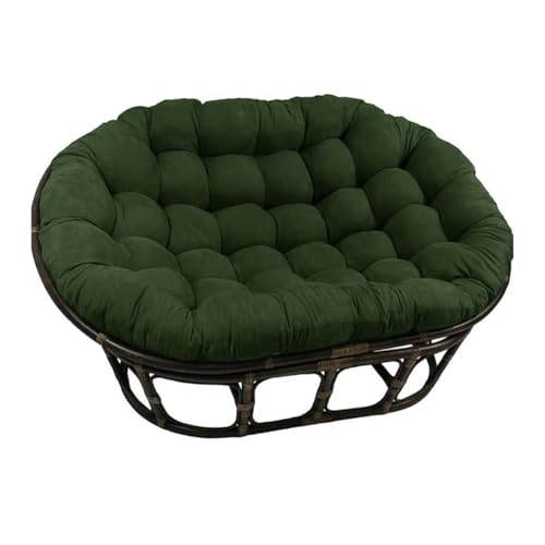 Cojín de asiento de huevo, mimbre de patio cuelga cojín de asiento resistente de silla de columpio cojín de canasta de asiento plegable portátil, adecuado para jardines de patio interior y exterior