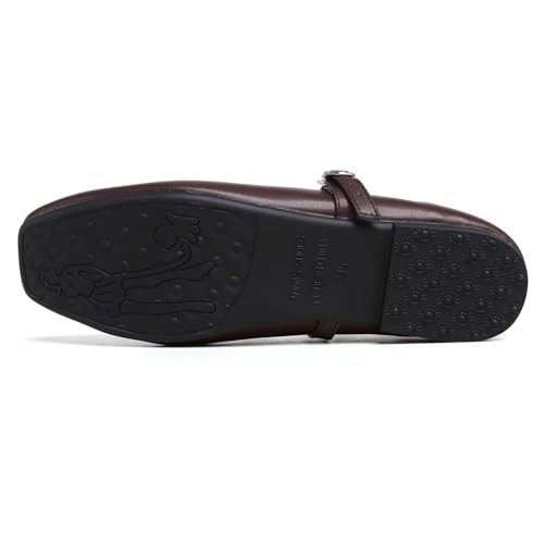 Image of LUXINYU Women's Slip on Flats,Classy Round Toe Solid Classic Mary Jane Ballet Dance Shoes Soft Comfortable PU Flat Shoes