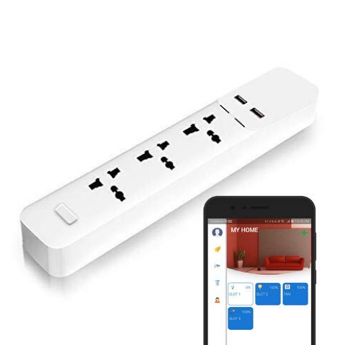 WiFi Smart Power Extension Strip for Home Automation. Control