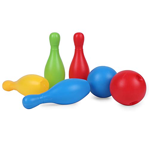 Gainty Conjunto de brinquedos de boliche infantil Jogos de boliche internos ao ar livre ótimos para