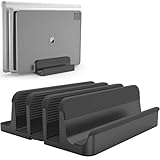 ZONKEE 2025年 全面シリコン保護＆六角レンチ内蔵 調整可能アルミ製ノートパソコンスタンド｜360°無死角・冷却機能・縦置き対応｜MacBook/Surface/iPad/スマホ 多デバイス対応