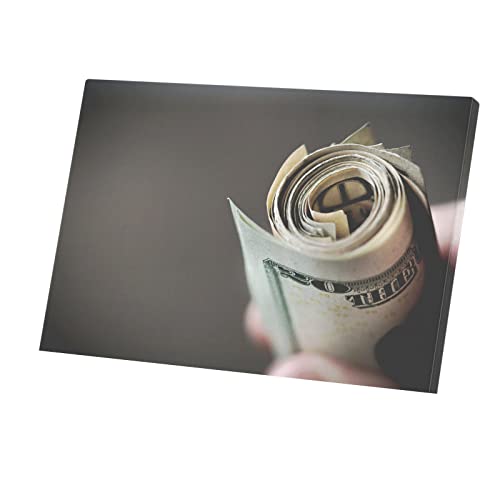 Liasse de billets 20 $ tableau toile imprimée 45x30cm pour briser la monotonie des murs blancs