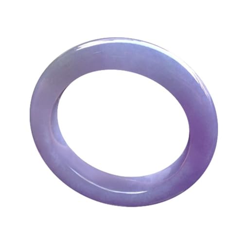 Jadeite Bangles for Women, Lavender Round Bracelet Icy Translucent Myanmar Jadeite,Great Gift for Mother on Mother's Day