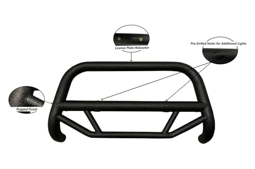 Image of Black Horse Max T Bull Bar Textured Black Compatible with 2021-2024 Ford Bronco Sport Excl. Badlands-MBT-MF712
