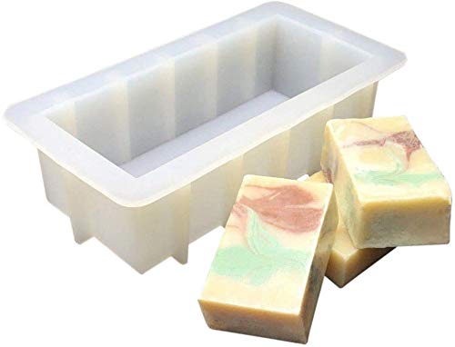 Silicone Soap Mold Rectangle White Loaf Soap Making Mould for Handmade DIY Crafts