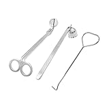 Material: Hergestellt aus poliertem Edelstahl, dieser Set von dauerhaften, kratzfesten Kerzenwerkzeugen ist nicht leicht zu biegen oder zu beschädigen, um eine saubere Verkleidung und eine sicherere Kerze zu gewährleisten Verbrennung.