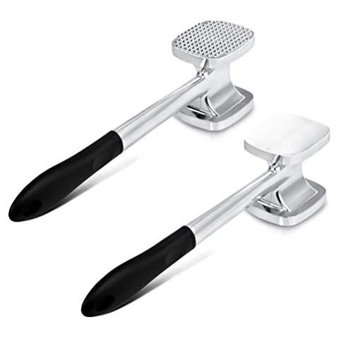 TIMESETL Martillo ablandador de Carne de Aluminio Resistente de Doble Cara Cover