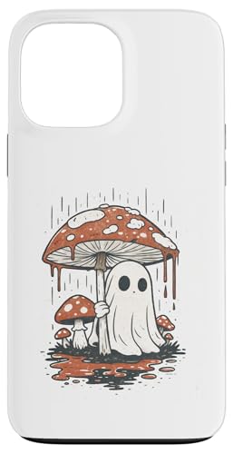 Halloween Cottagecore Ghost Mushroom Forest Fall Rain �X�}�z�P�[�X iPhone 13 Pro Max �p
