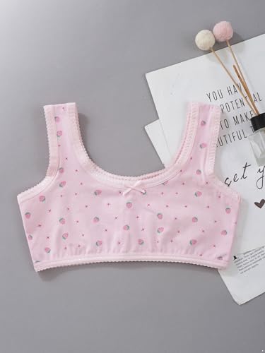 JEATHA Girls' Training Bra Sports Crop Tops Sleeveless Cotton Wide Shoulder Strap Camisole Cropped Undershirts4