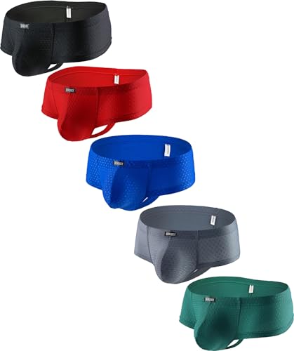 iKingsky Men's Cheeky Boxer Sexy Brazilian Back Mens Underwear Low Rise Mini Cheek Thong Underpanties for Men