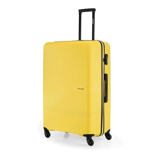 Image of Stony Brook by Nasher Miles Crescent Hard-Sided Polypropylene Check-in Luggage Yellow 28 inch |75cm Trolley Bag