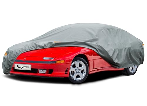 Image of Kayme Heavy Duty Car Cover Custom Fit Mitsubishi 3000 GT (1990-2000) Waterproof All Weather for Automobiles, Full Exterior Covers Sun Rain UV Protection.（Deliver About 3-10 Days）